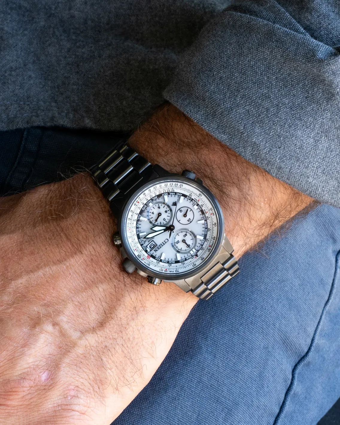 Promaster Navihawk A-T Silver-Tone Dial Stainless Steel Bracelet